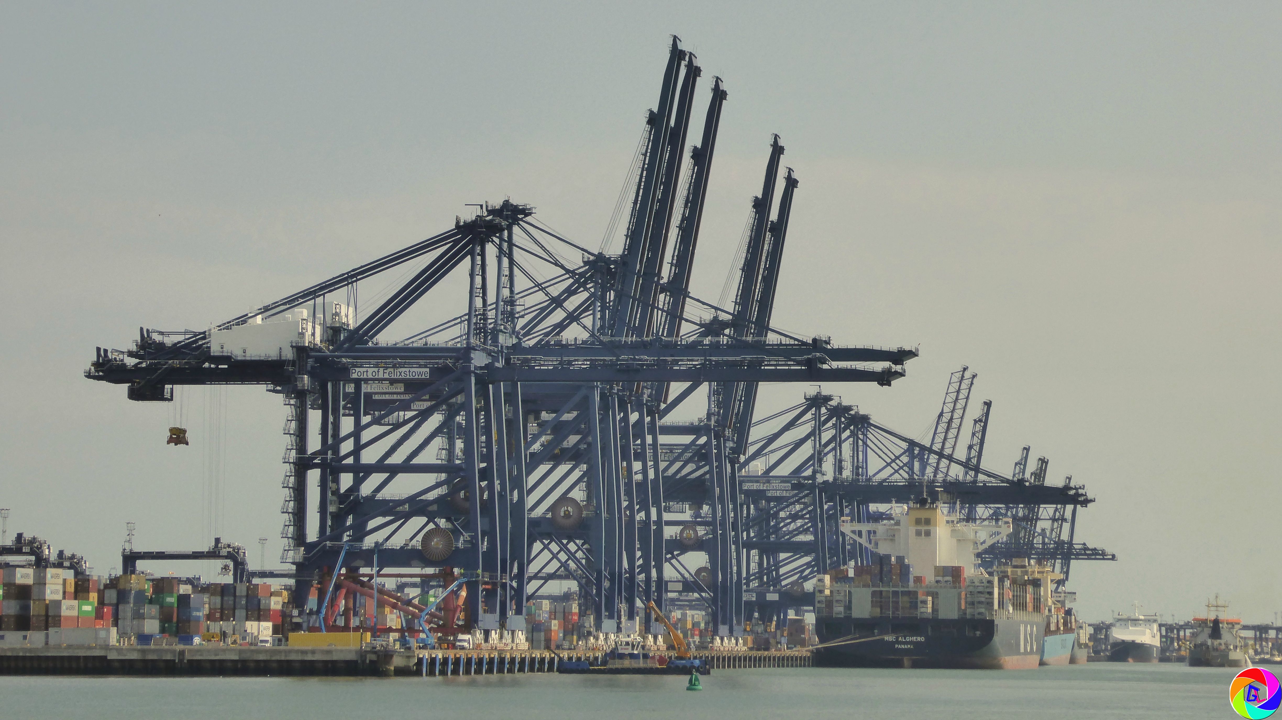 View of Felixstowe Docks